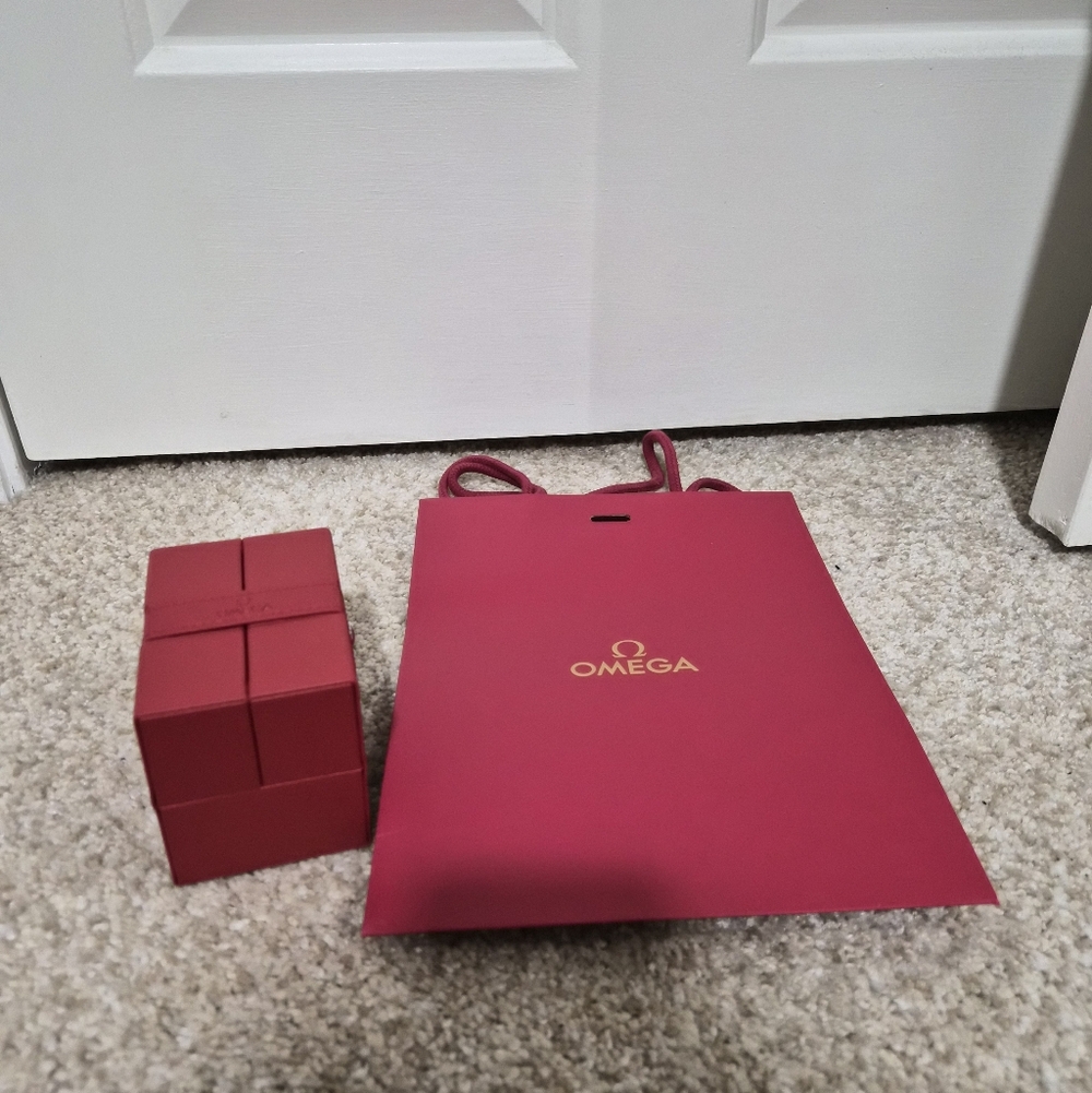 Authentic Omega Watch Box + Shopping Bag (No Watch)